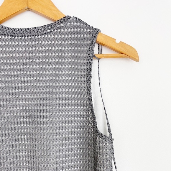 Zara WB Collection Gray Layered Textured Tank Top Size Small - Picture 8 of 13